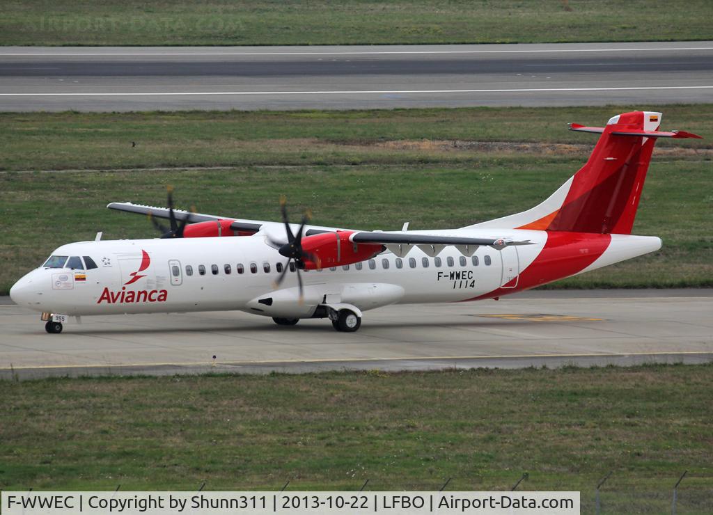 F-WWEC, 2013 ATR 72-600 C/N 1114, C/n 1114 - To be HK-4955