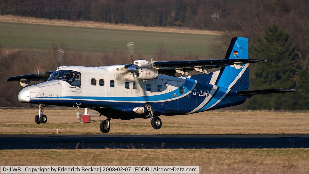D-ILWB, 1984 Dornier 228-200 C/N 8035, moments prior touchdown