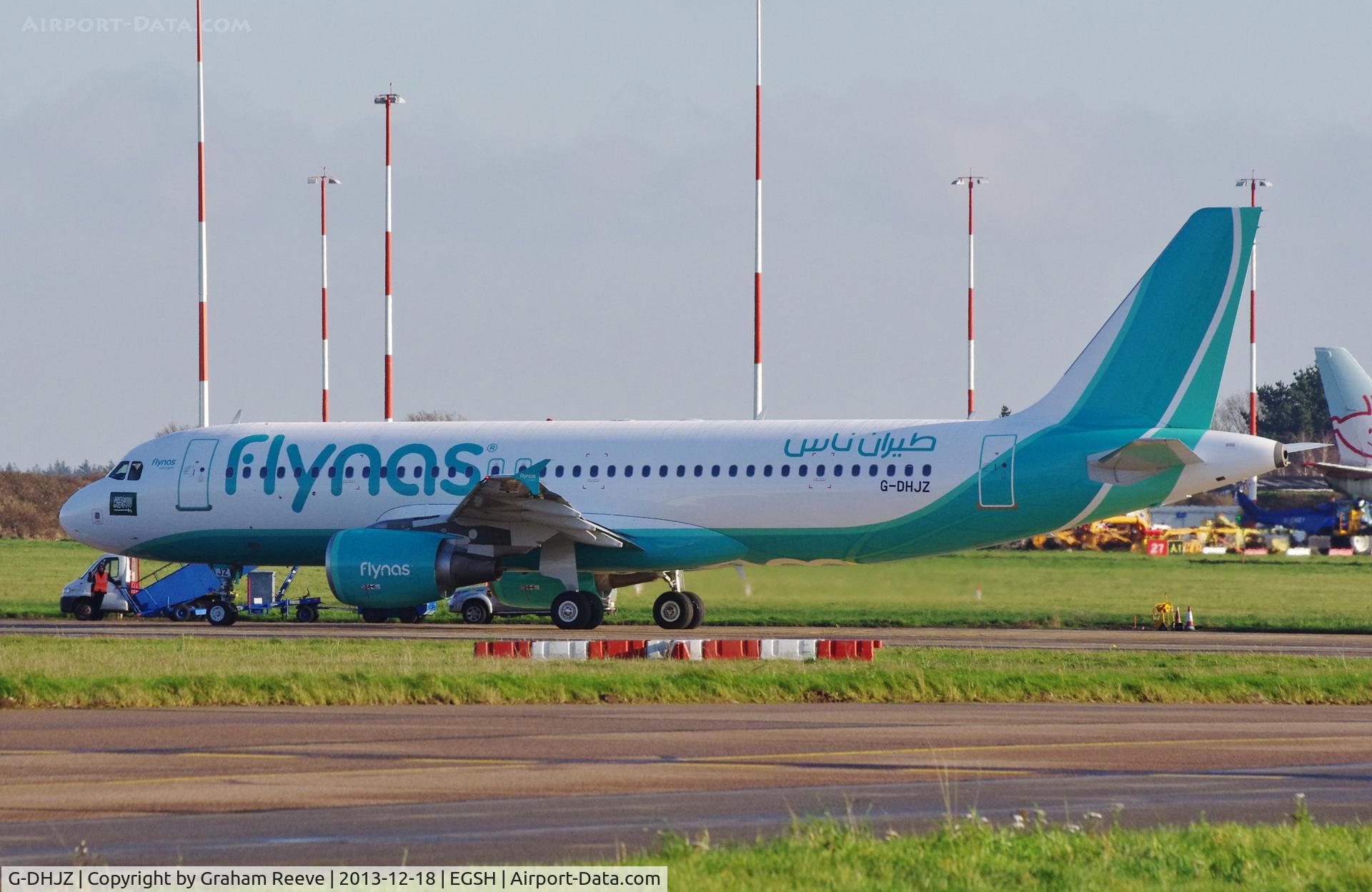 G-DHJZ, 2003 Airbus A320-214 C/N 1965, Fresh out of the spray shop.