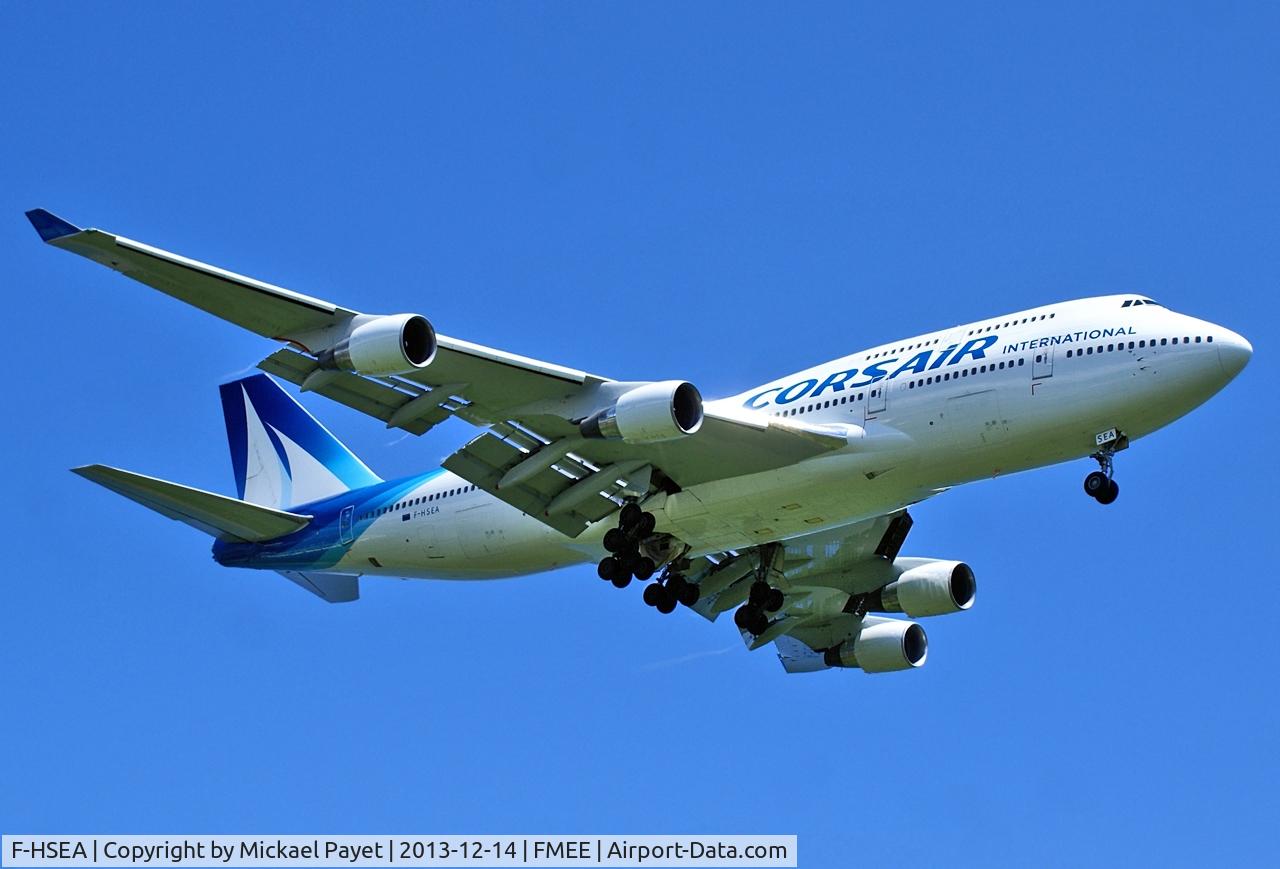 F-HSEA, 1992 Boeing 747-422 C/N 26877, Final for rwy 12