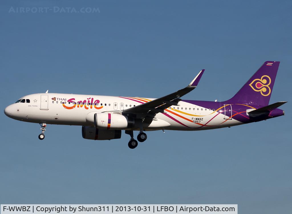 F-WWBZ, 2013 Airbus A320-232 C/N 5857, C/n 5857 - To be HS-TXJ