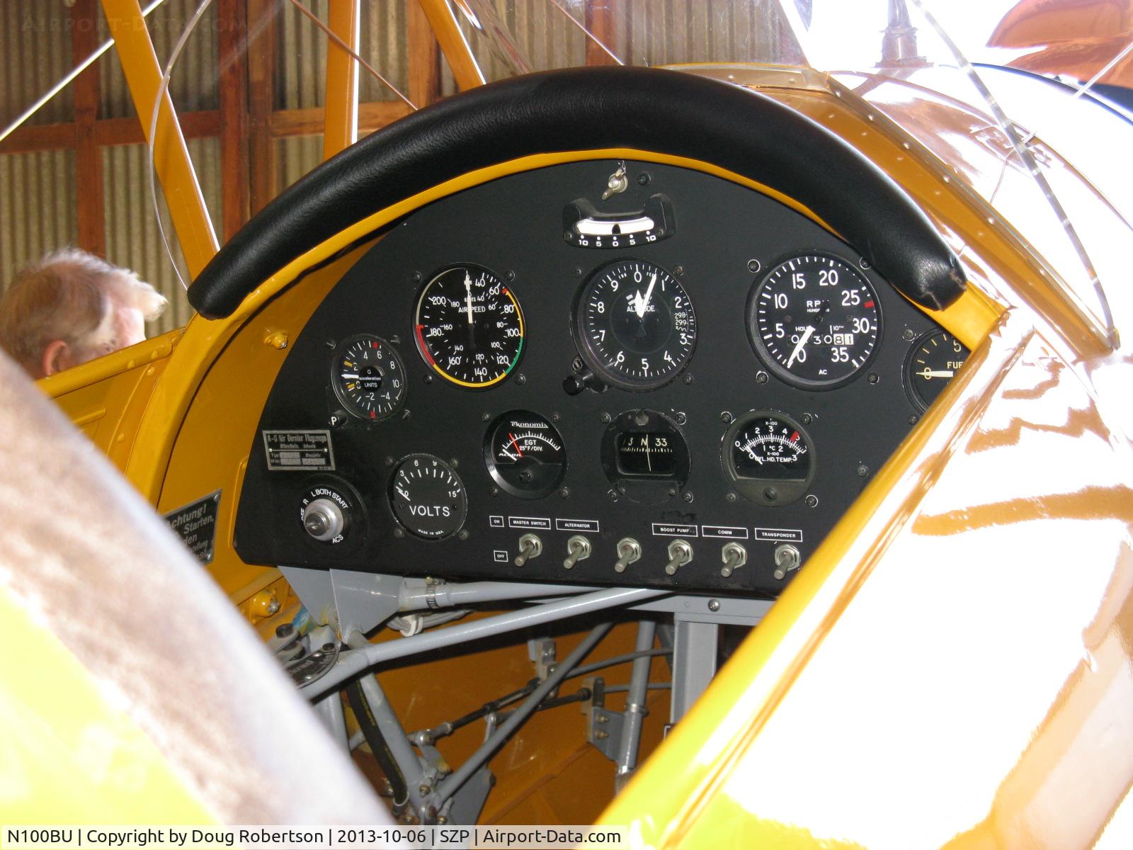 N100BU, 1939 Doflug Bu-133 Jungmeister C/N 19, 1939 Dornier Werke BUCKER BU 133 JUNGMEISTER 'ANGEL', Lycoming O-360-A1D 180 Hp, instrument panel, Dornier Werke A.G. built 47 BU 133s in Switzerland, this is #19 of the 47.