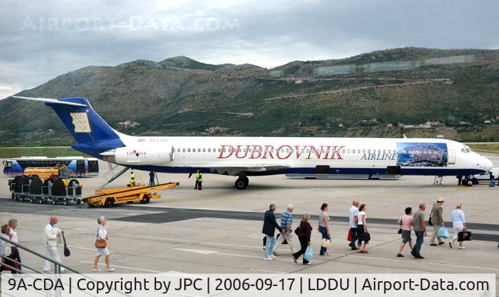 9A-CDA, 1987 McDonnell Douglas MD-83 (DC-9-83) C/N 49602, Dubrovnik Airways, apparently extinct. History now