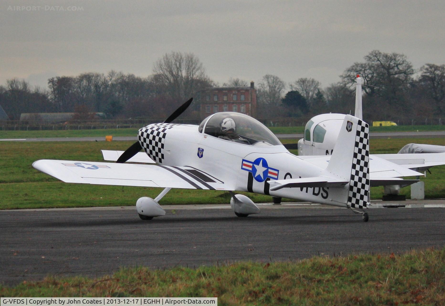 G-VFDS, 2012 Vans RV-8 C/N PFA 303-14637, Arriving at Worldwide