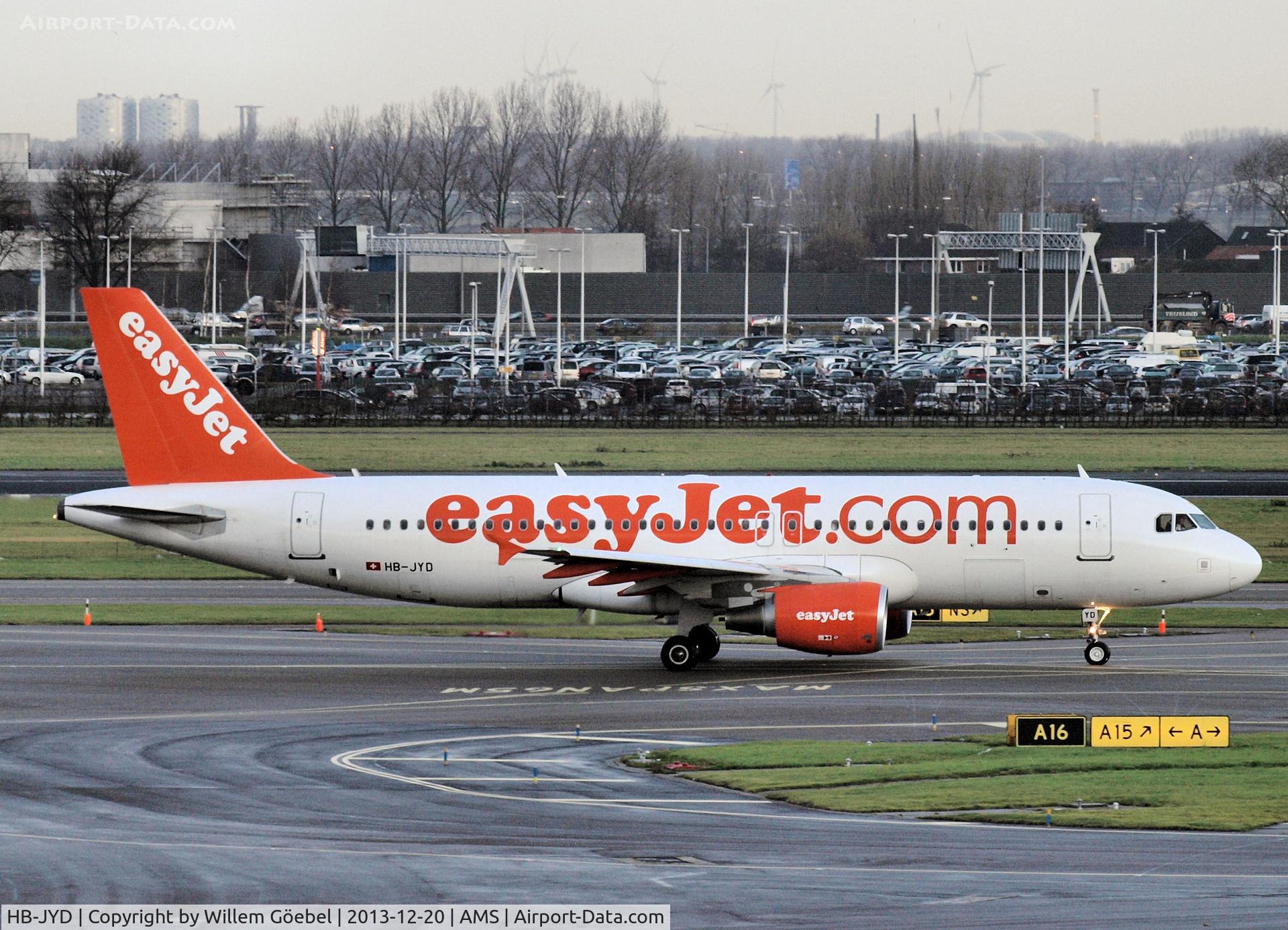 HB-JYD, 2011 Airbus A320-214 C/N 4646, Taxi to runway 24 of Schiphol Airport
