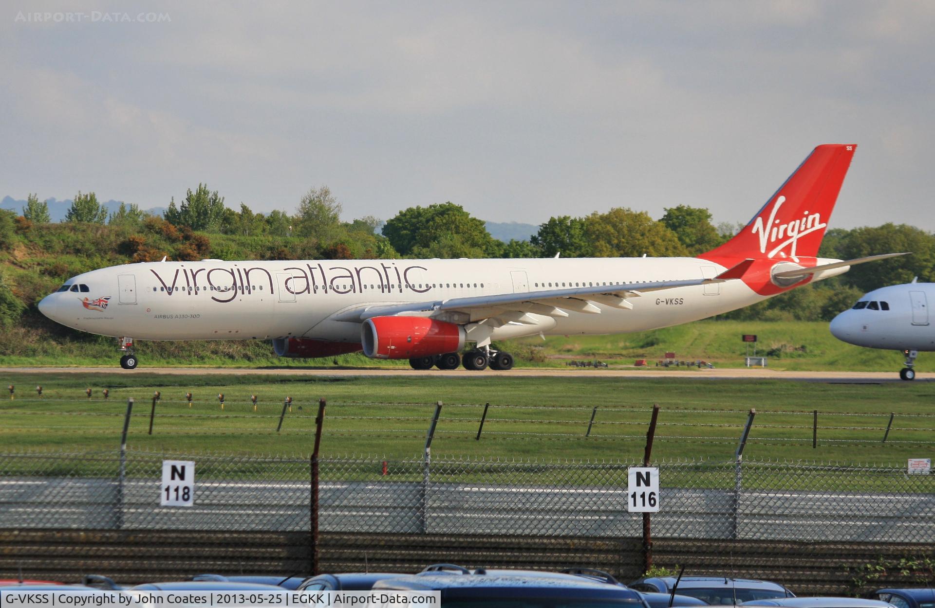 G-VKSS, 2010 Airbus A330-343X C/N 1201, Taxiing to depart 08R