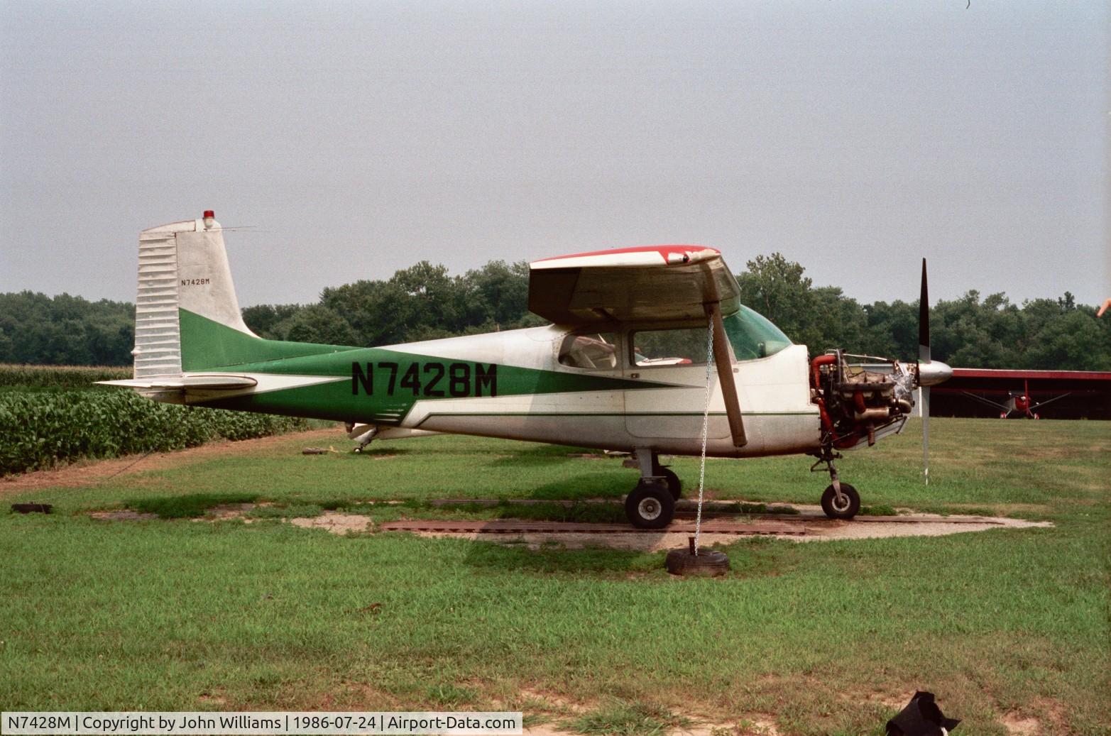 N7428M, 1959 Cessna 175 Skylark C/N 55728, Photo taken at a small RLA south of Lebanon, IL.