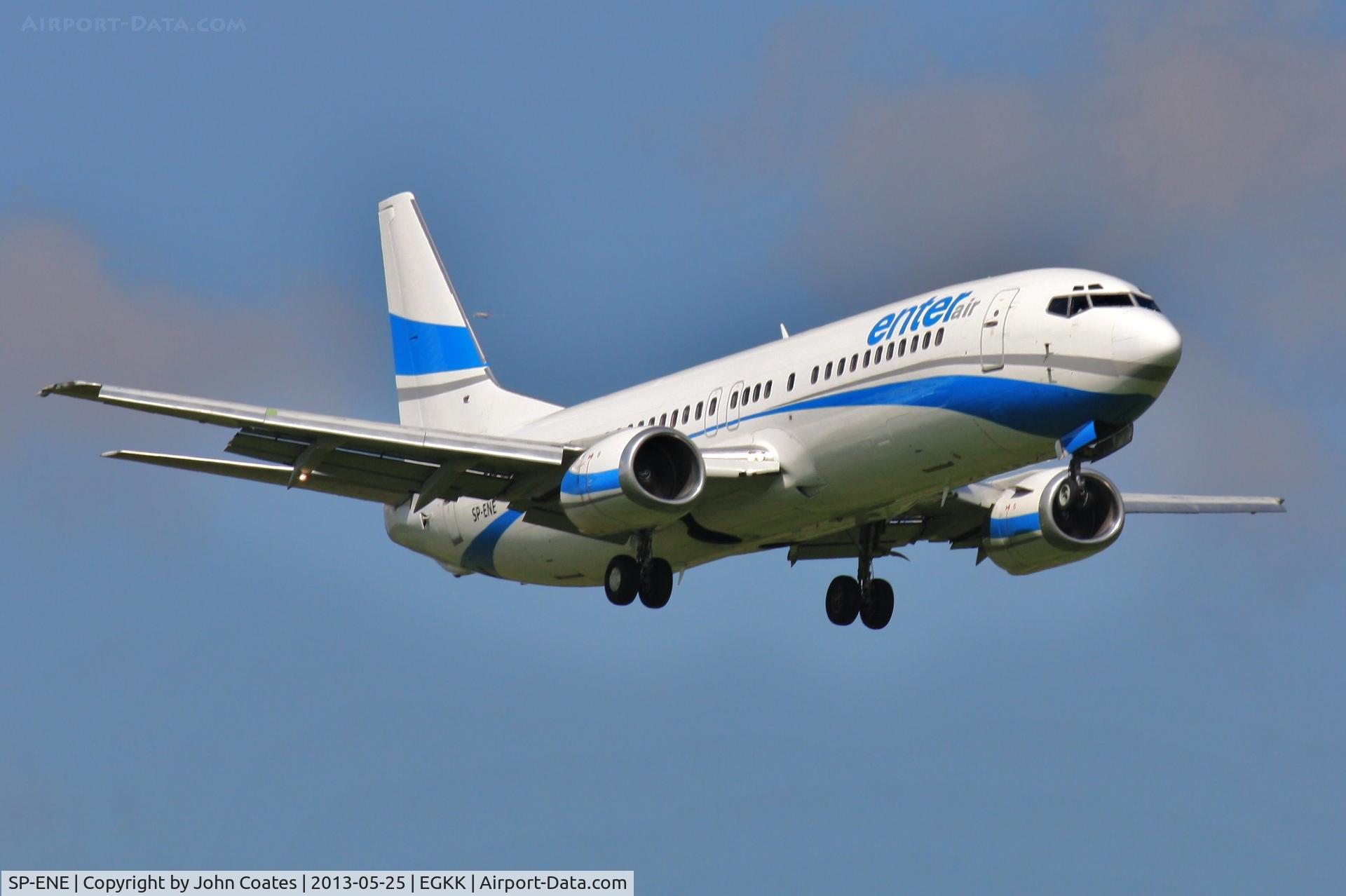 SP-ENE, 1993 Boeing 737-4Q8 C/N 25374, On approach to 08R