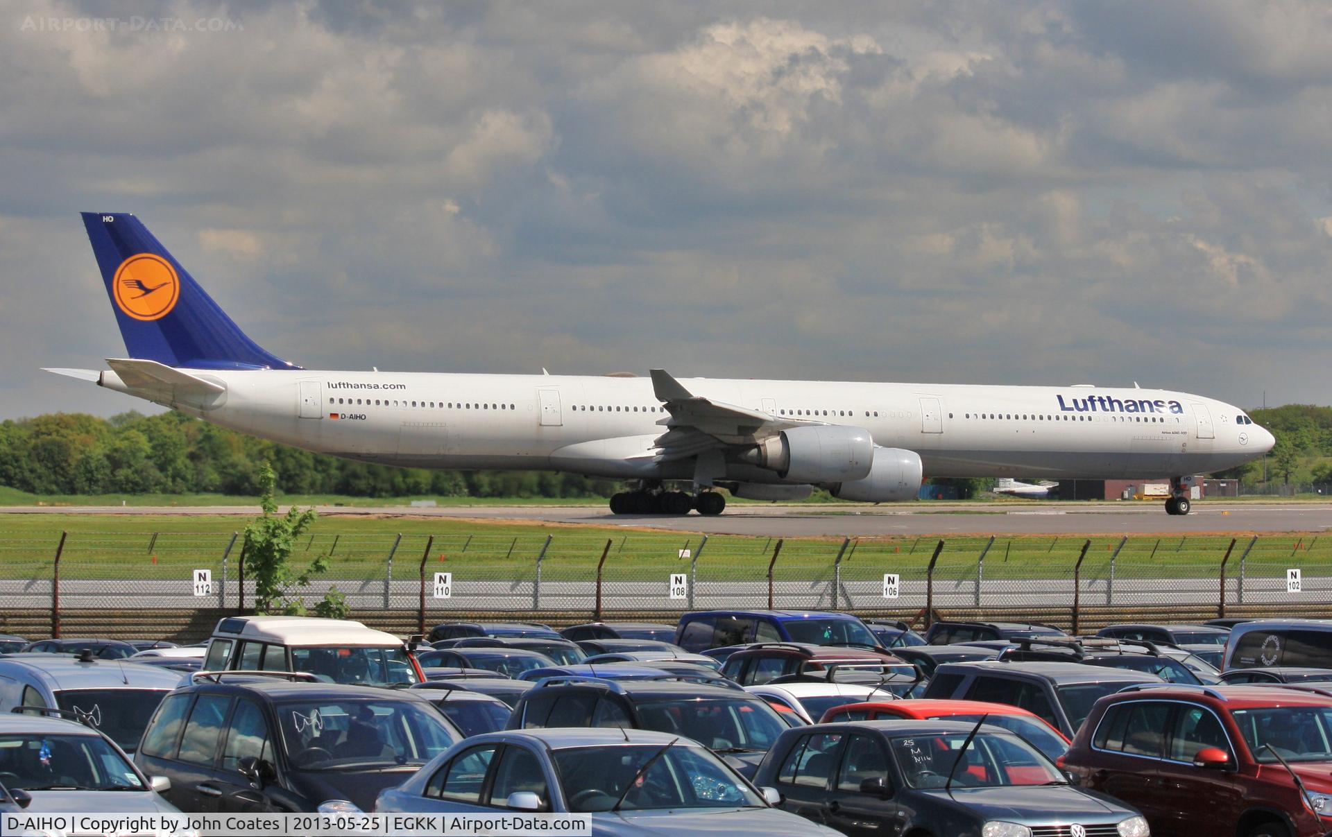 D-AIHO, 2006 Airbus A340-642 C/N 767, Rolling on 08R