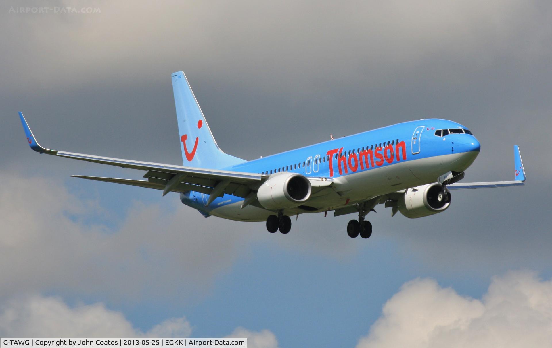 G-TAWG, 2012 Boeing 737-8K5 C/N 37266, On approach to 08R