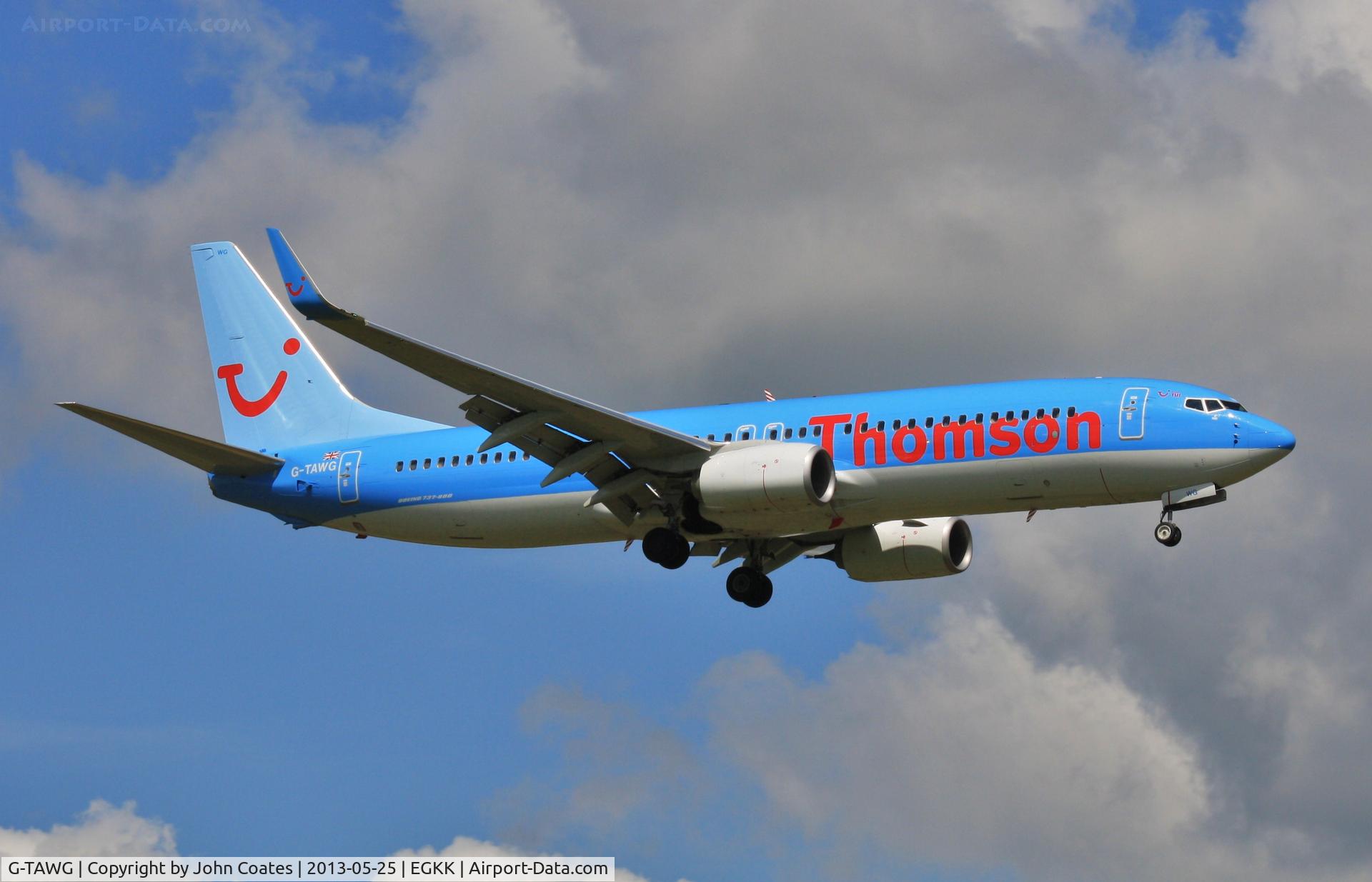 G-TAWG, 2012 Boeing 737-8K5 C/N 37266, Finals to 08R