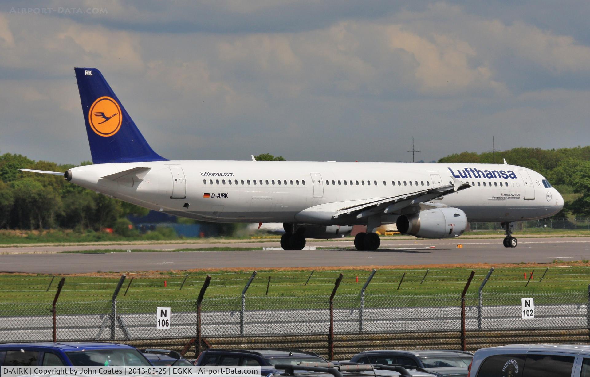 D-AIRK, 1994 Airbus A321-131 C/N 0502, Rolling on 08R