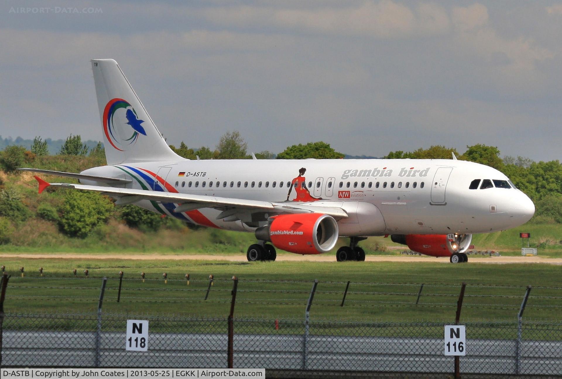 D-ASTB, 2011 Airbus A319-112 C/N 4691, Gambia Bird waiting to enter 08R