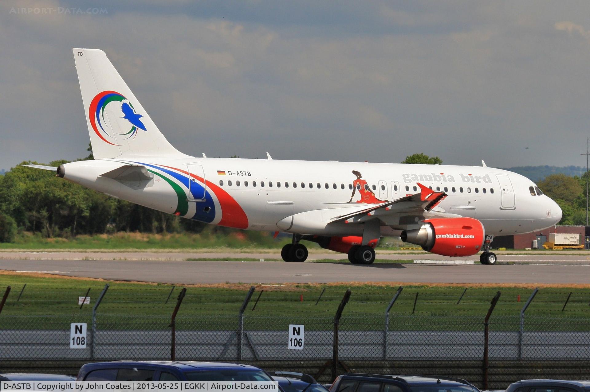D-ASTB, 2011 Airbus A319-112 C/N 4691, Gambia Bird rolling on 08R