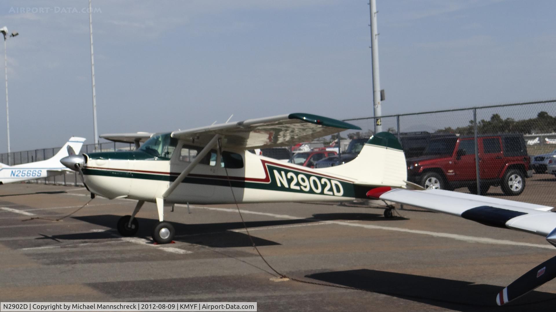 N2902D, 1955 Cessna 170B C/N 26845, Parked at Airfield