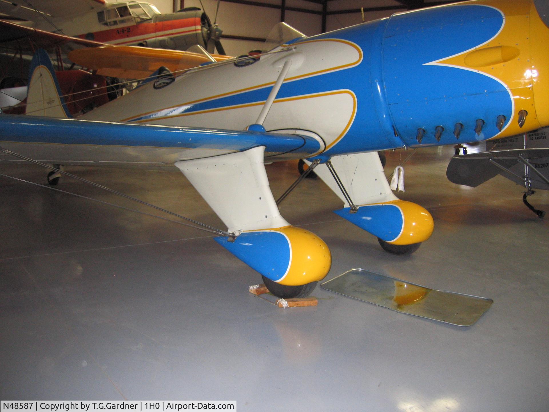 N48587, 1942 Ryan Aeronautical ST3KR C/N 2073, Re-manufured Ryan ; insallation of a Ranger 6-440-C5 engine Ryan ST landing gear. designated  STA-R-5. N48587 # four. Starter and alternator by new owners of the Component Air STC. Kent Gorton kentgorton@bellsouth.net or T. Gardner at gtg15751@gmail.com