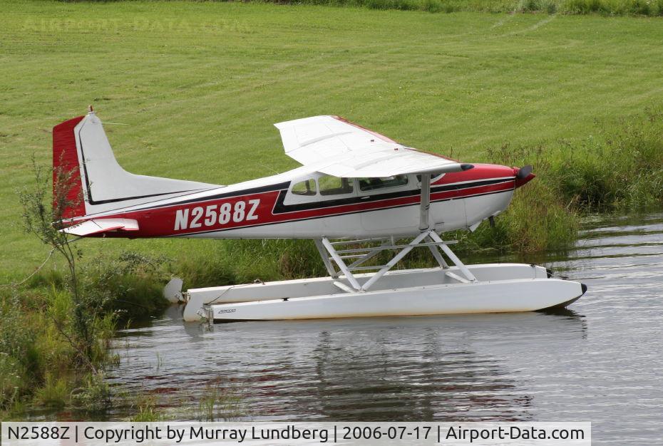 N2588Z, 1963 Cessna 185B Skywagon C/N 185-0588, Moored along the Chena River in Fairbanks, Alaska.