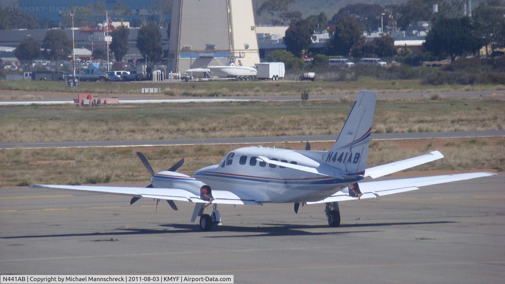 N441AB, 1981 Cessna 441 C/N 441-0284, Parked on Ramp