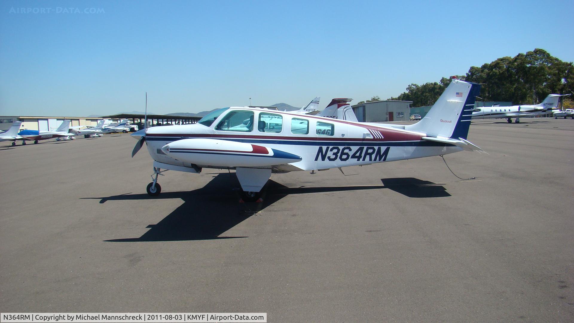 N364RM, Beech A36 Bonanza 36 C/N E-2957, Parked on Ramp