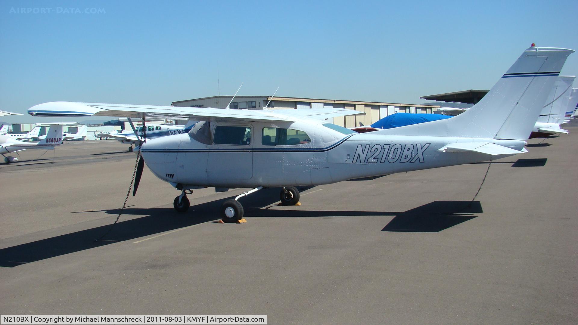 N210BX, 1972 Cessna 210L Centurion C/N 21059583, Parked on Ramp