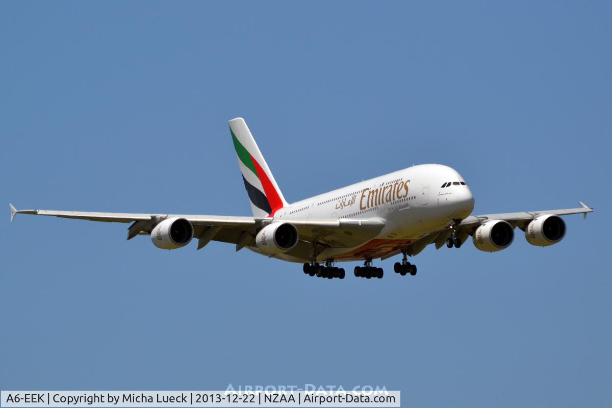 A6-EEK, 2013 Airbus A380-861 C/N 132, At Auckland