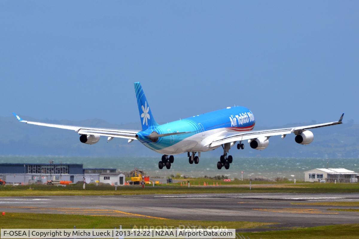 F-OSEA, 2001 Airbus A340-313 C/N 438, At Auckland