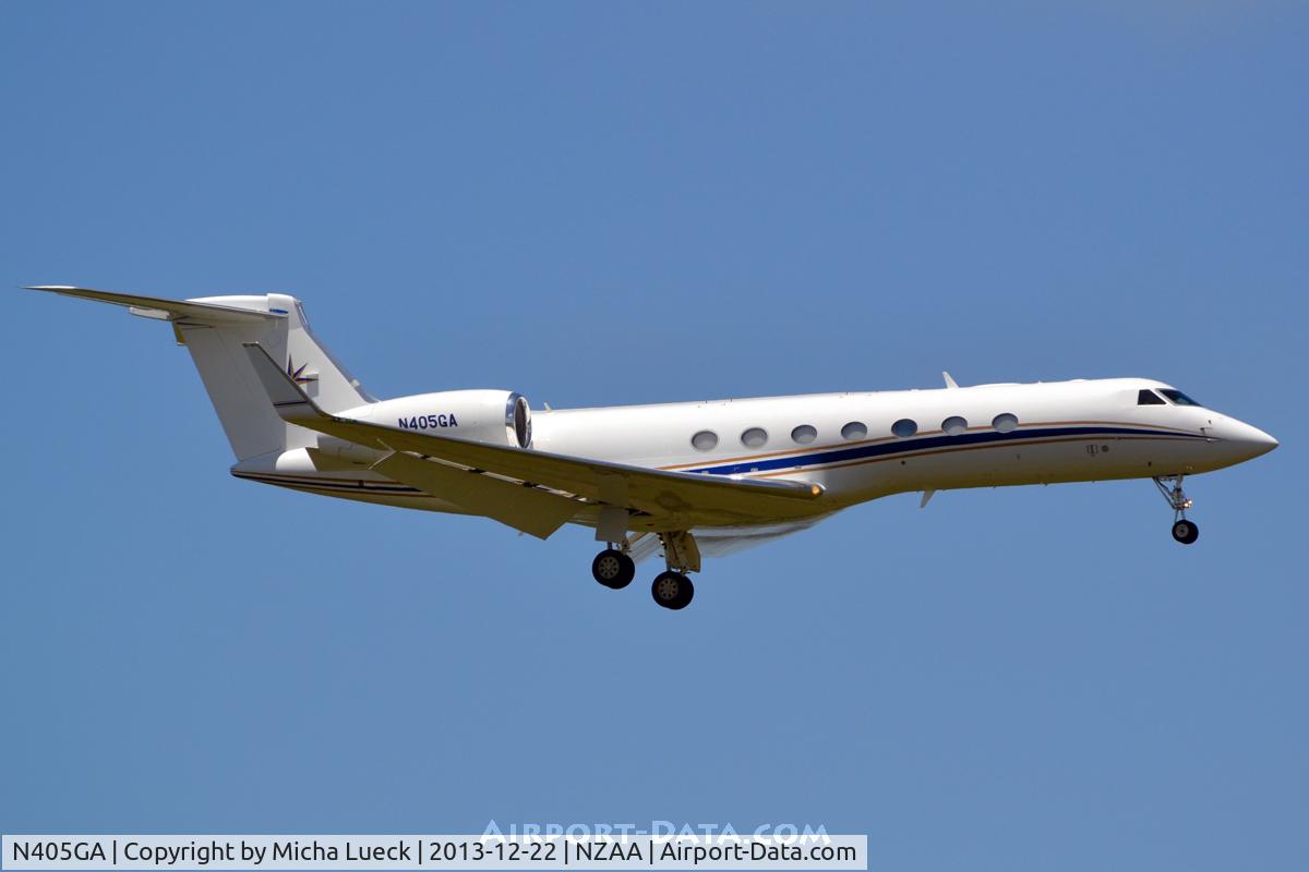 N405GA, 2008 Gulfstream Aerospace GV-SP (G500) C/N 5205, At Auckland