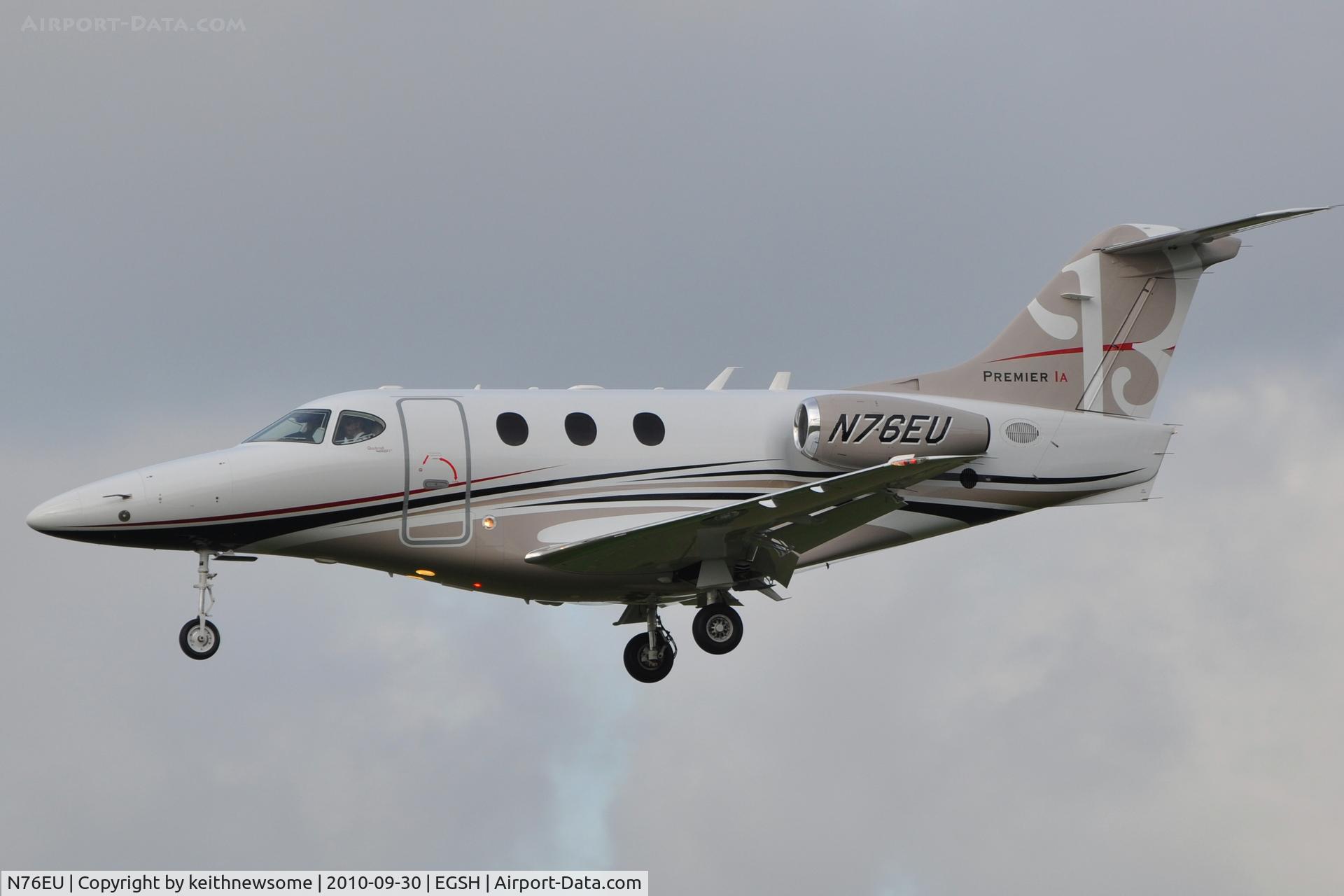 N76EU, Hawker Beechcraft Corp 390 C/N RB-276, Landing onto runway 27 !