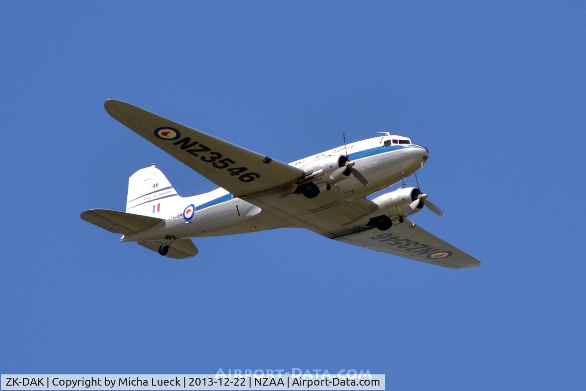 ZK-DAK, 1944 Douglas DC3C-S1C3G (C-47B) C/N 15035, At Auckland