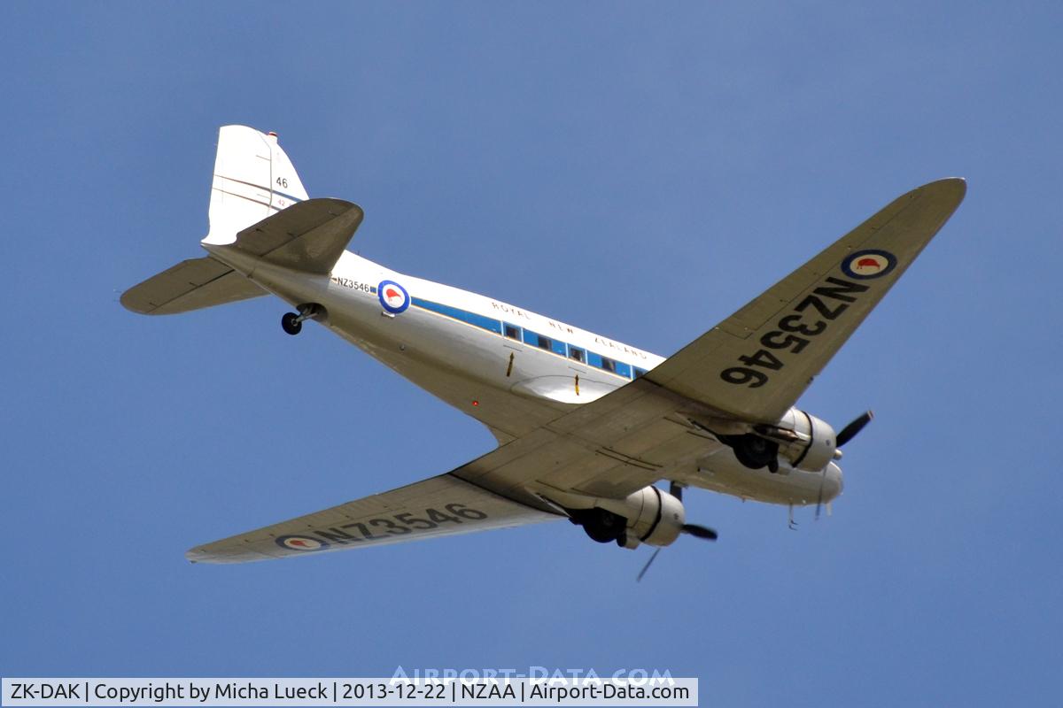 ZK-DAK, 1944 Douglas DC3C-S1C3G (C-47B) C/N 15035, At Auckland