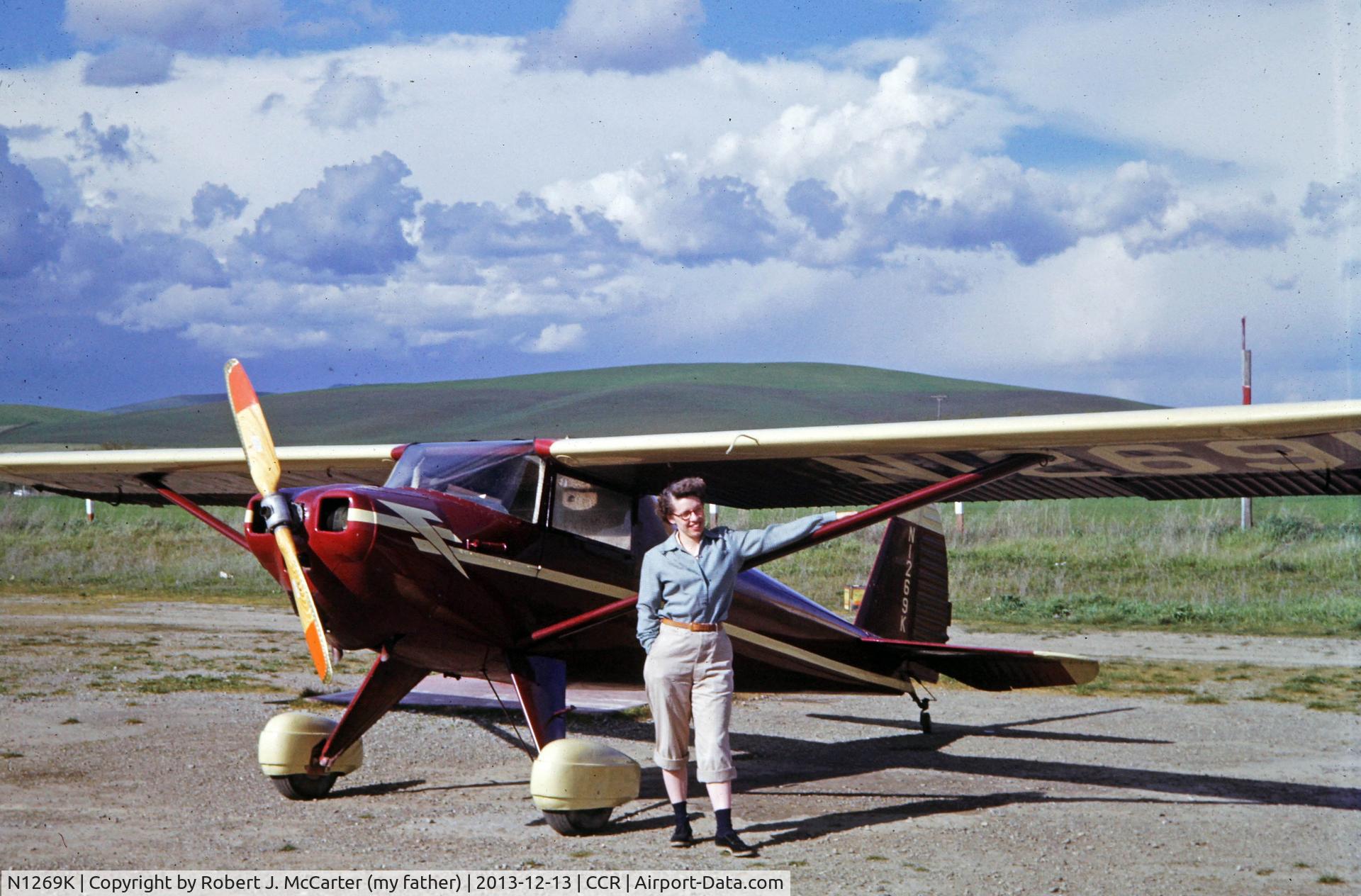 N1269K, 1946 Luscombe 8A C/N 3996, The Passionate Pigeon with my mother, ca. 1951.