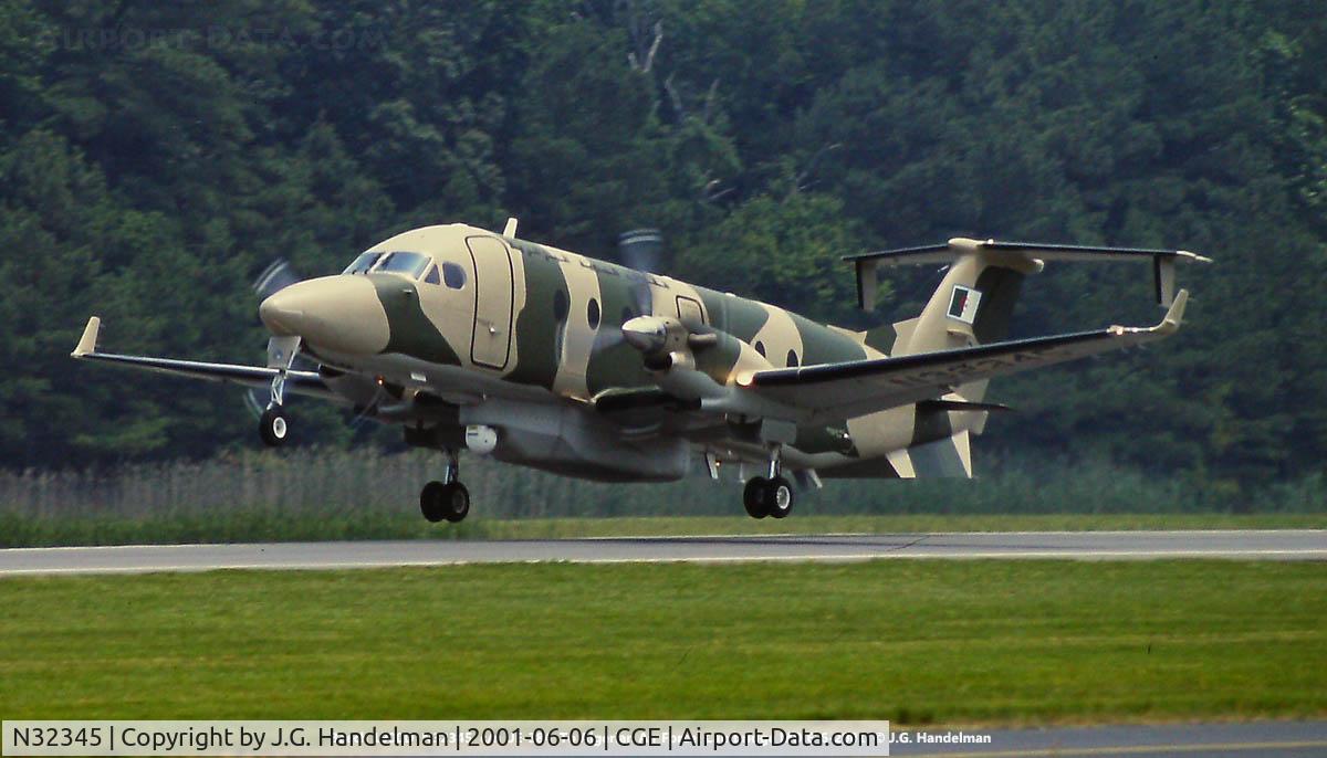 N32345, 1999 Raytheon Aircraft Company 1900D C/N UE-384, Take off at Cambridge MD.