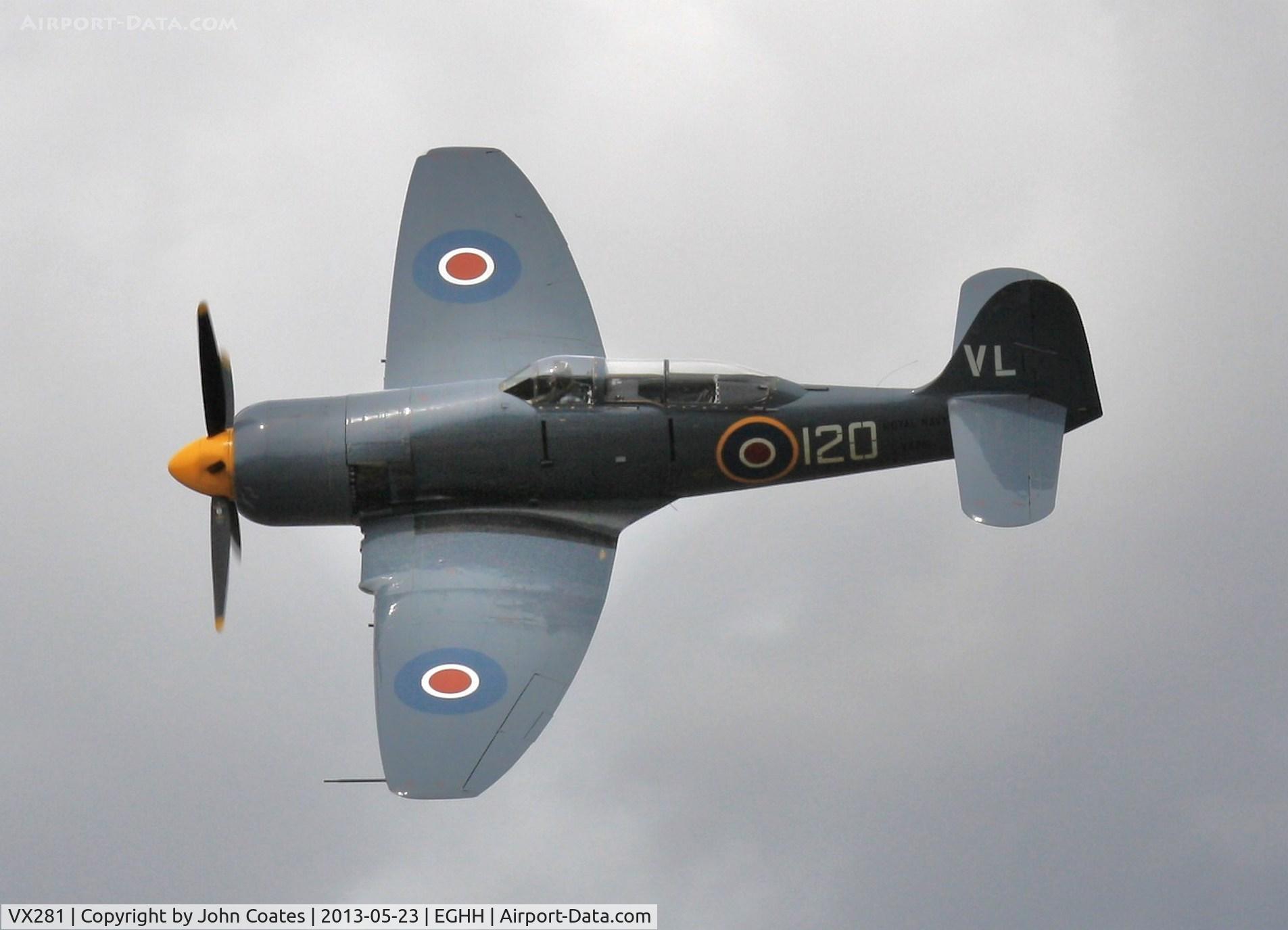 VX281, 1949 Hawker Sea Fury T.20 C/N ES.3615, Just passing!