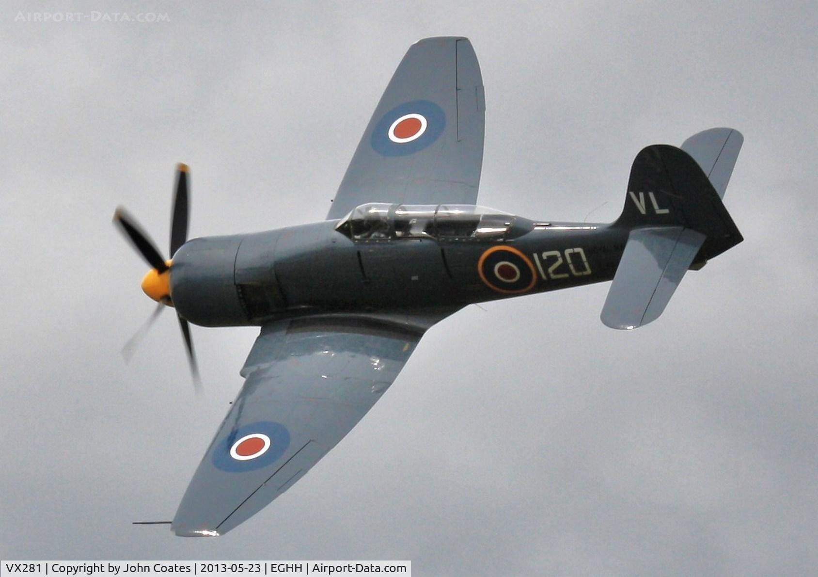 VX281, 1949 Hawker Sea Fury T.20 C/N ES.3615, Fabulous fast low pass...out the blue!