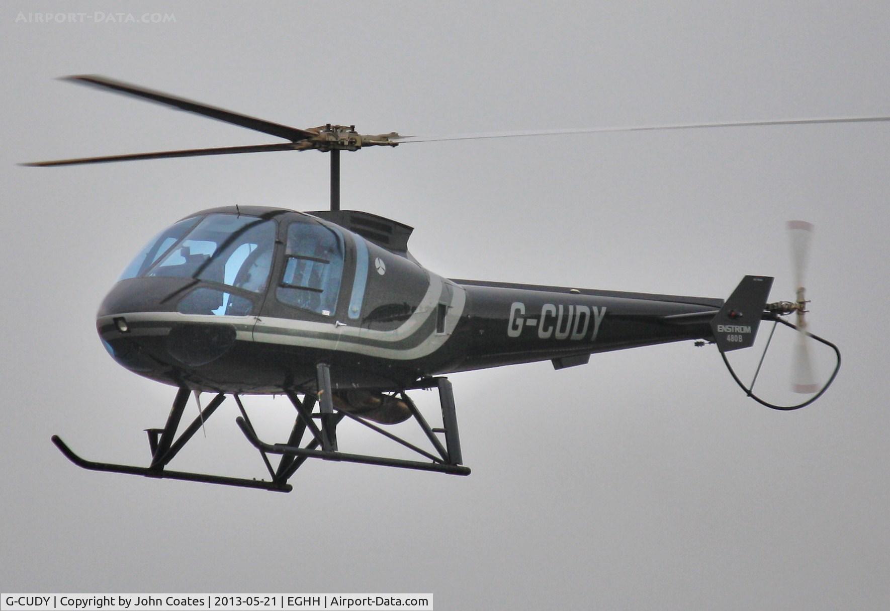 G-CUDY, 2005 Enstrom 480B C/N 5807, Arriving at BHL