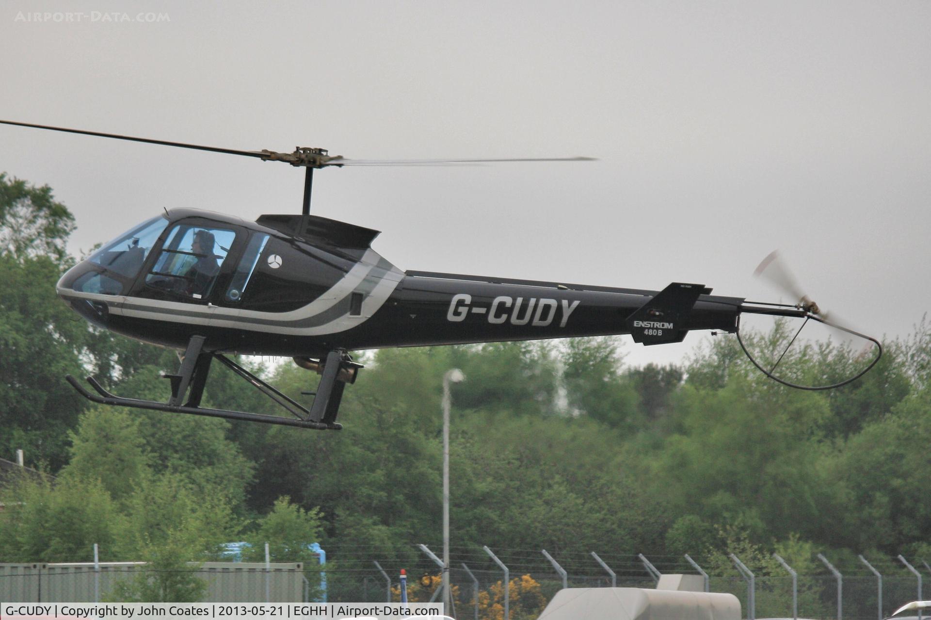 G-CUDY, 2005 Enstrom 480B C/N 5807, About to land at BHL