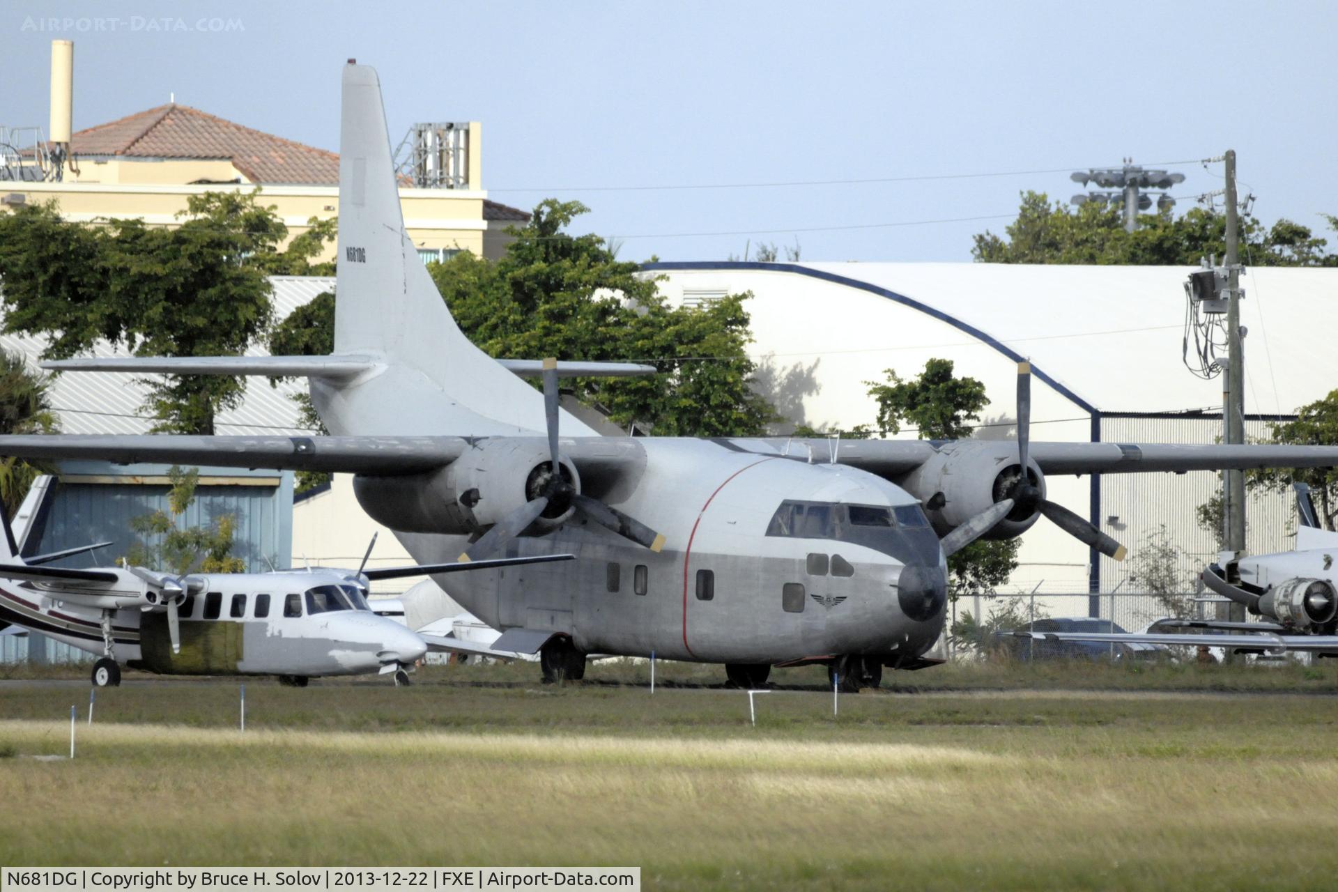 N681DG, 1954 Fairchild C-123K (C-123B Provider) C/N 20130, parked at FXE