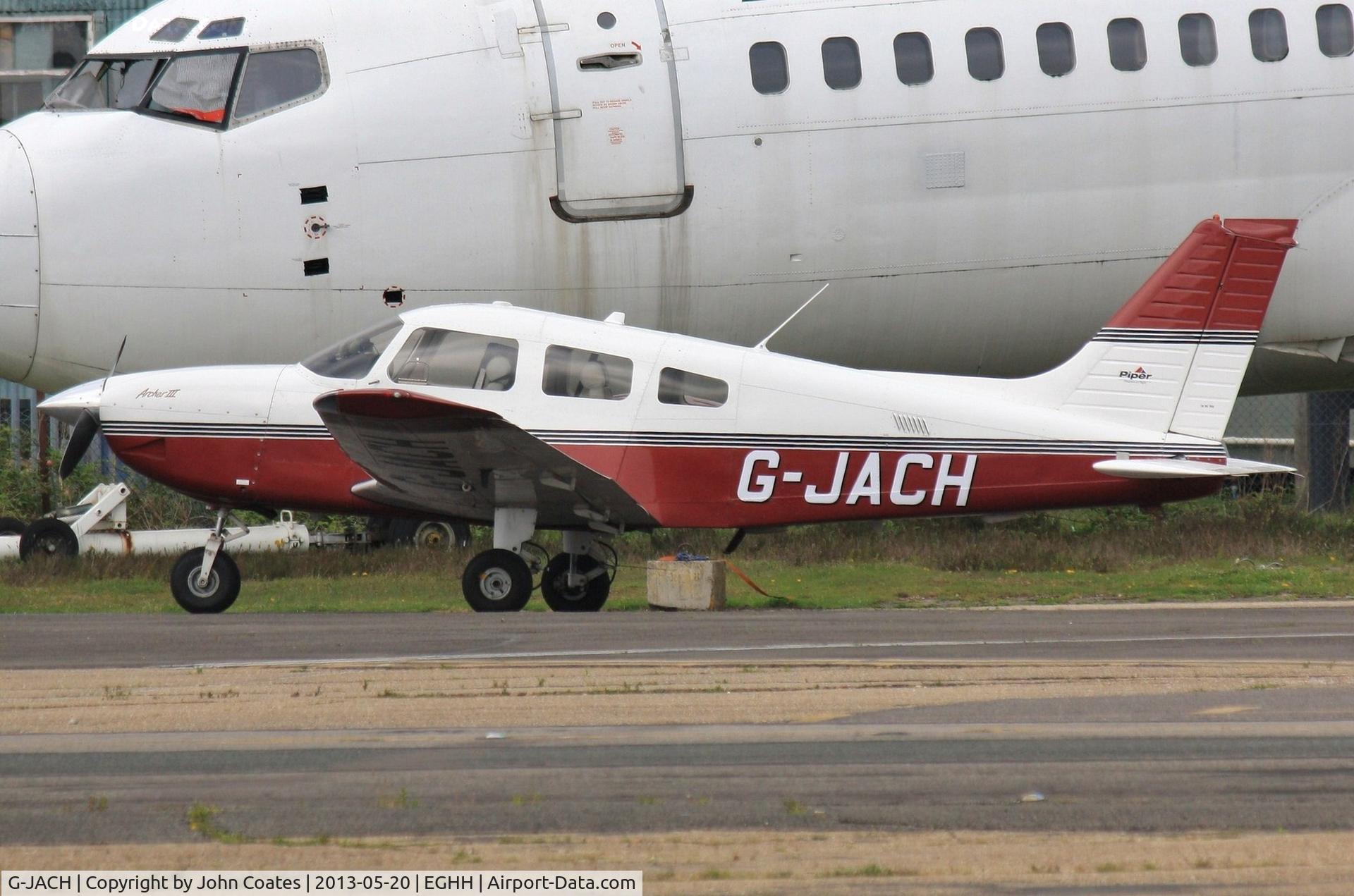 G-JACH, 2003 Piper PA-28-181 Cherokee Archer III C/N 2843585, Parked at BHL