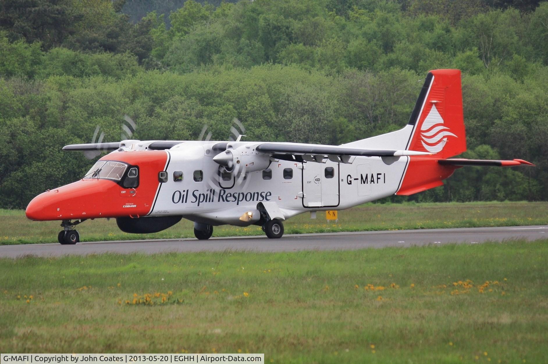G-MAFI, 1986 Dornier 228-202K C/N 8115, Cobham resident rolling on 26