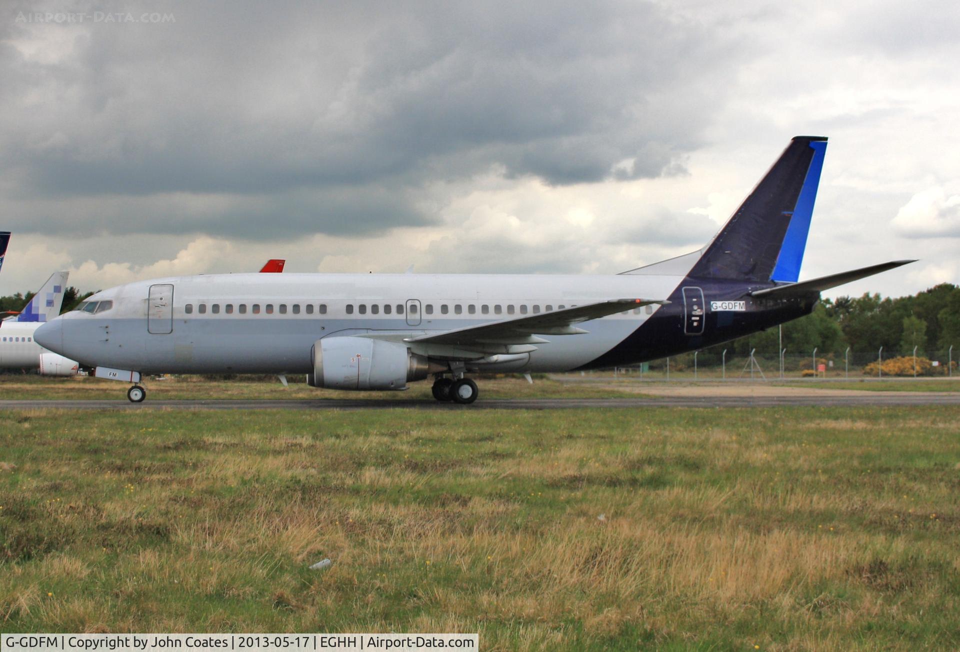 G-GDFM, 1998 Boeing 737-36N C/N 28586, Arriving at paintshop for spray to Jet 2 Hols livery