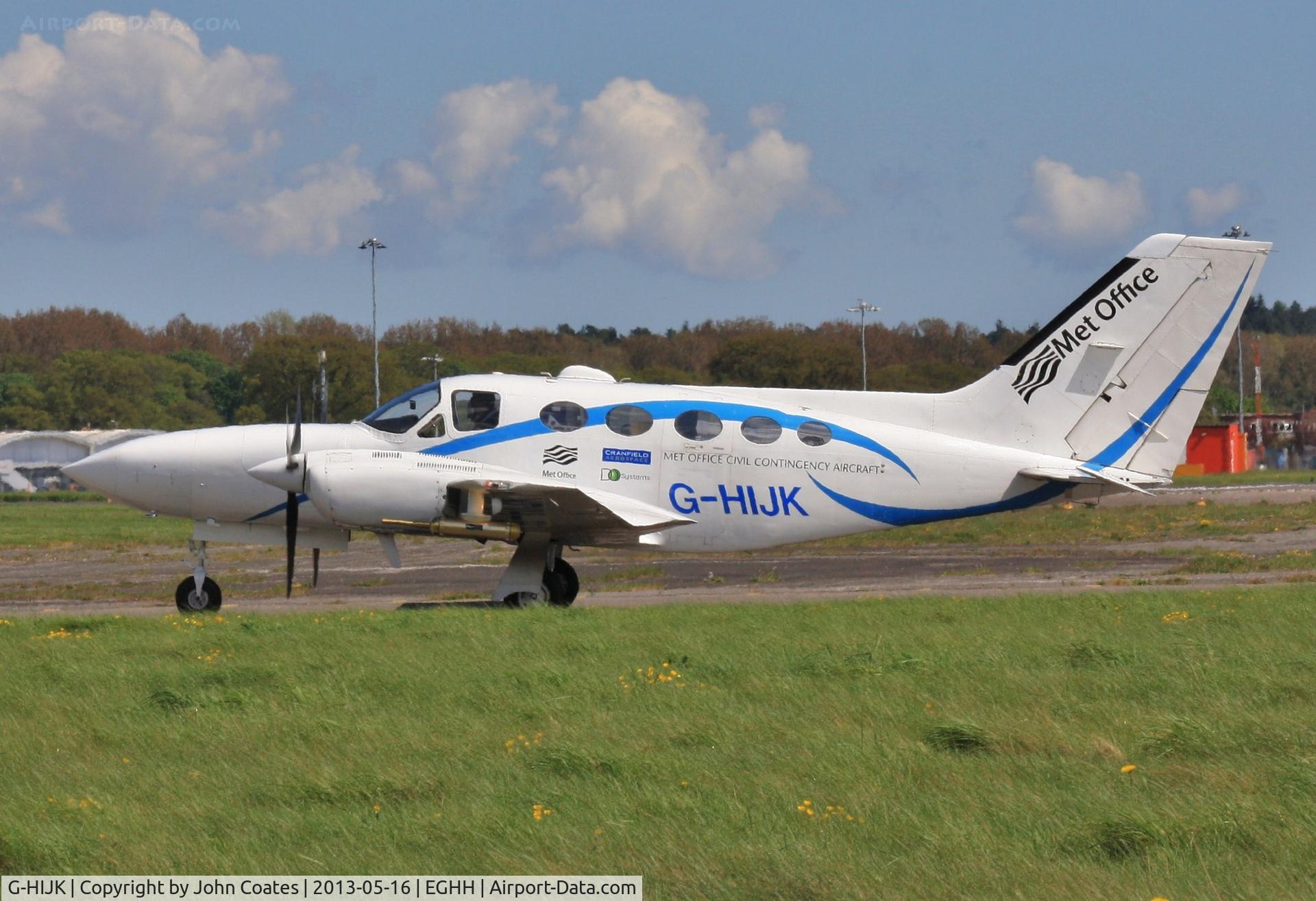 G-HIJK, 1977 Cessna 421C Golden Eagle C/N 421C-0218, Taxiing home to CTC