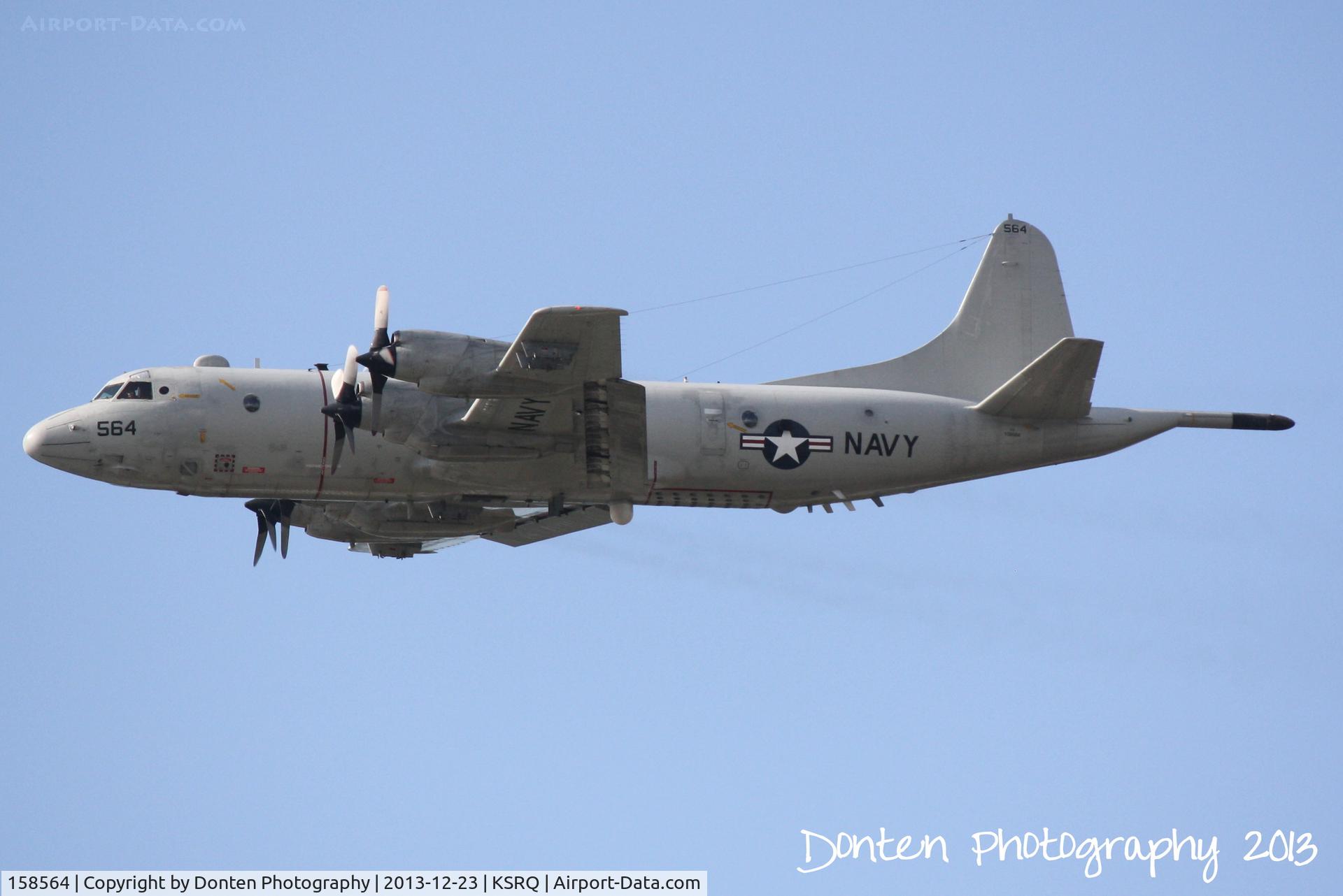 158564, Lockheed P-3C Orion C/N 285A-5573, US Navy P-3 Orion ( 158564) departs Sarasota-Bradenton International Airport