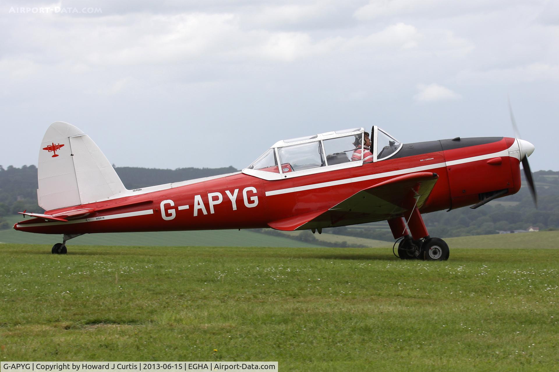 G-APYG, 1950 De Havilland DHC-1 Chipmunk T.10 C/N C1/0060, Privately owned. Ex WB619.