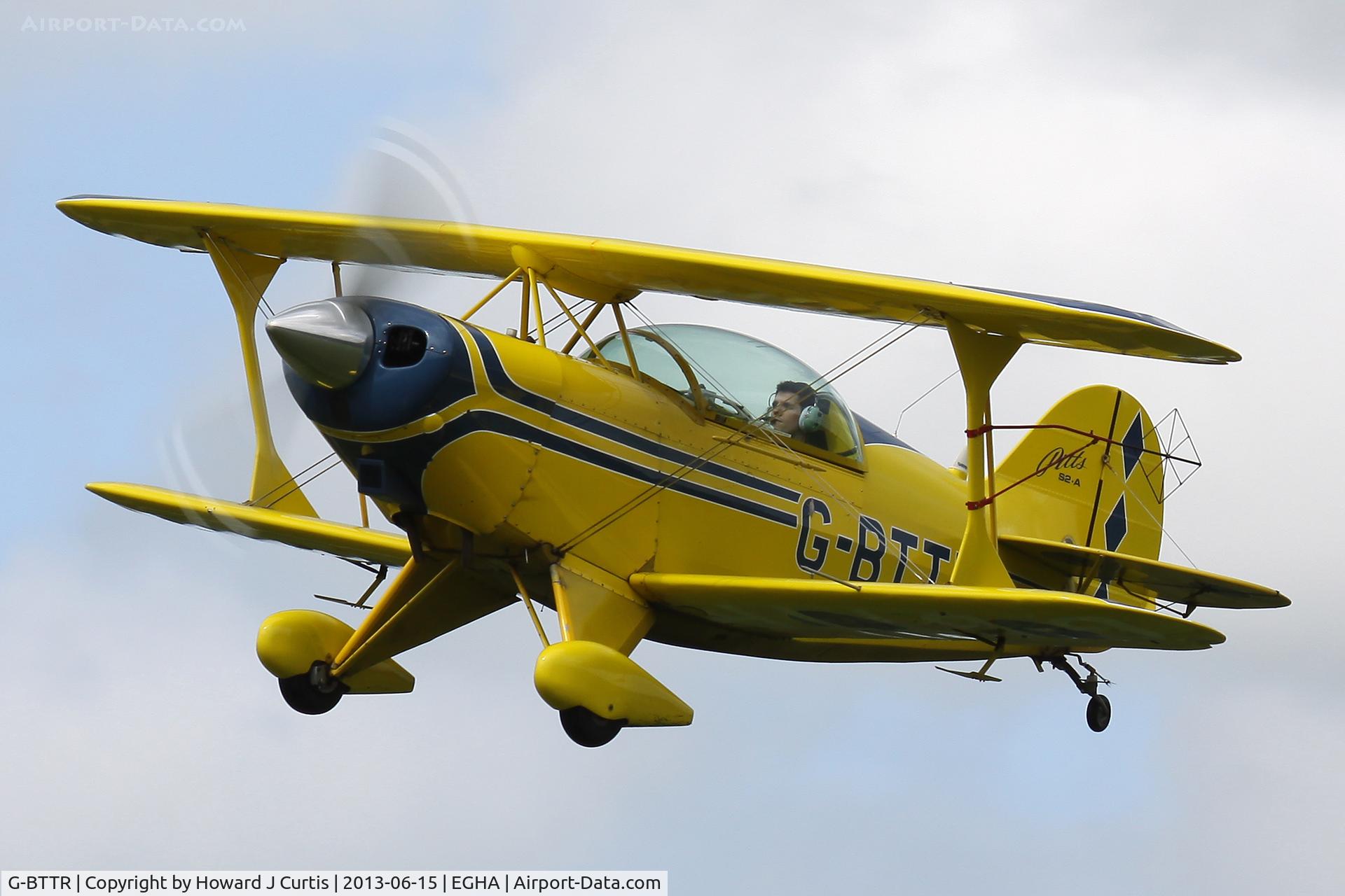 G-BTTR, 1979 Aerotek Pitts S-2A Special C/N 2208, Privately owned, at the aerobatic competition here.