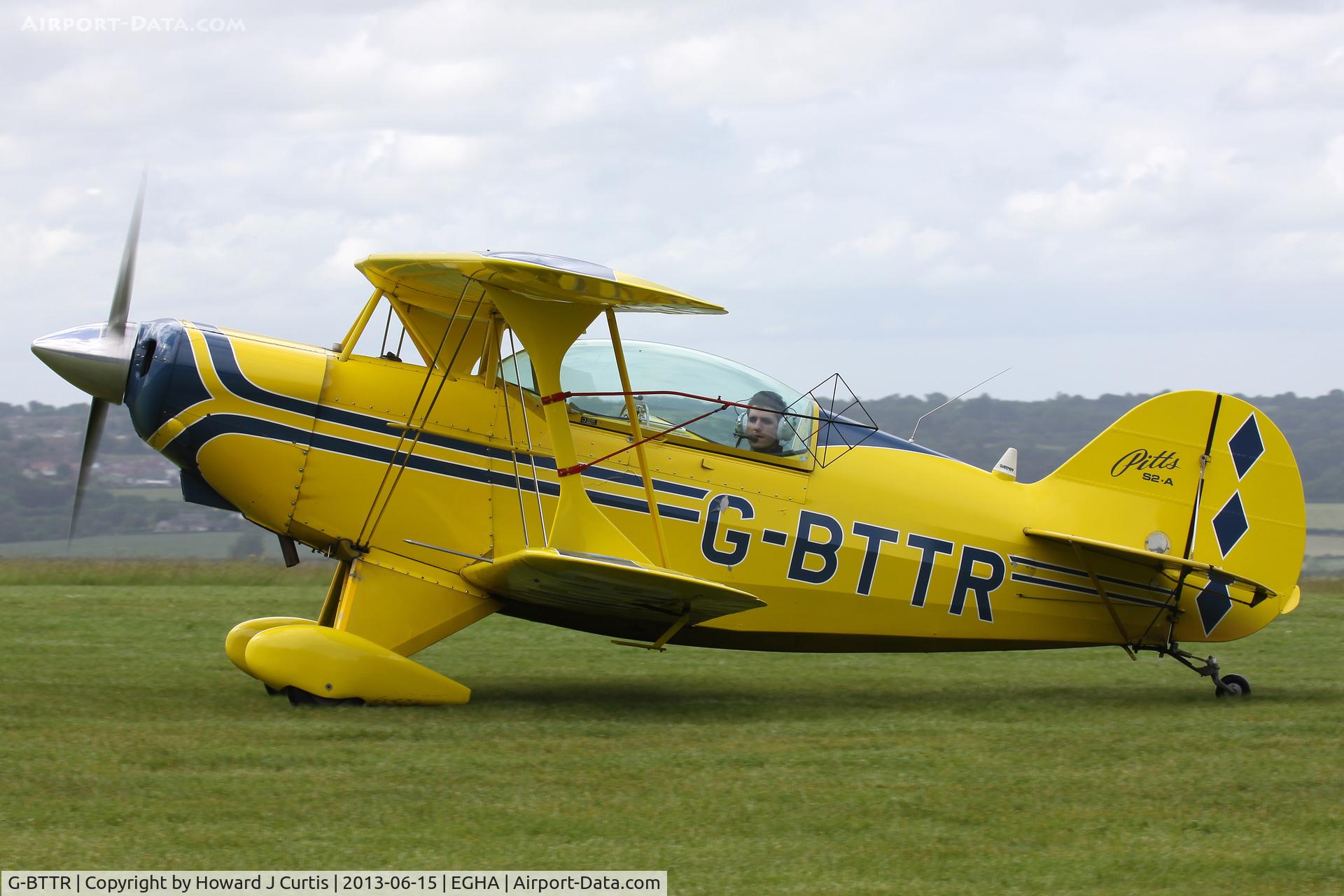 G-BTTR, 1979 Aerotek Pitts S-2A Special C/N 2208, Privately owned, at the aerobatic competition here.