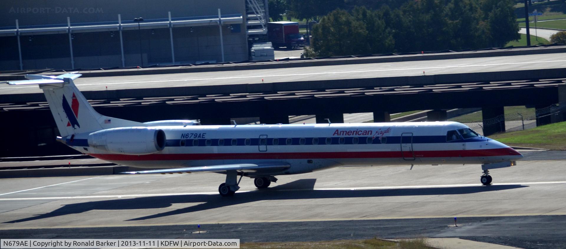 N679AE, 2004 Embraer ERJ-145LR (EMB-145LR) C/N 14500814, Taxi DFW