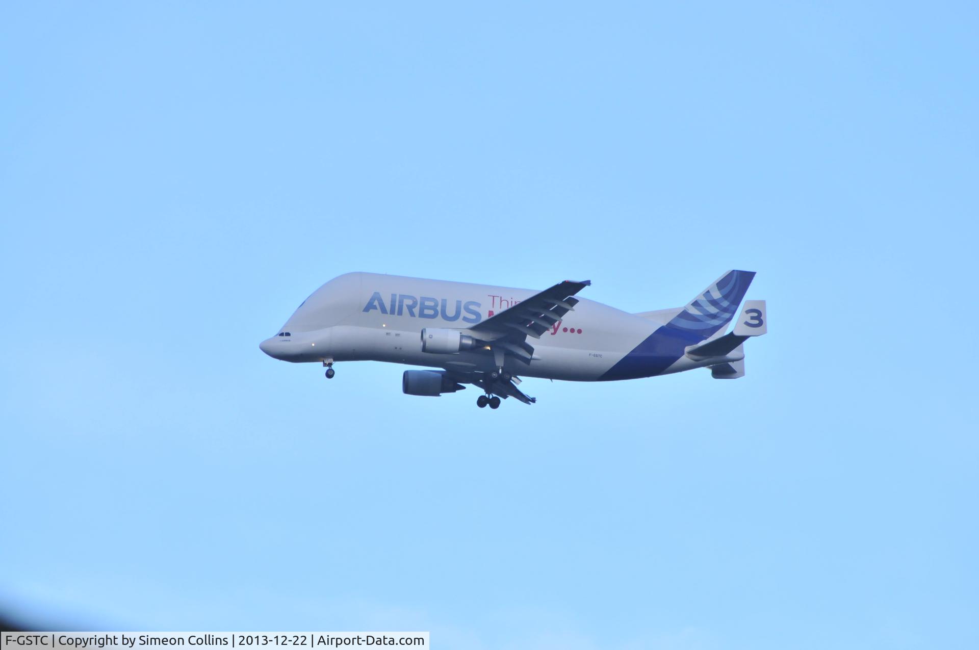 F-GSTC, 1997 Airbus A300B4-608ST Super Transporter C/N 765, Approaching Liverpool Airport