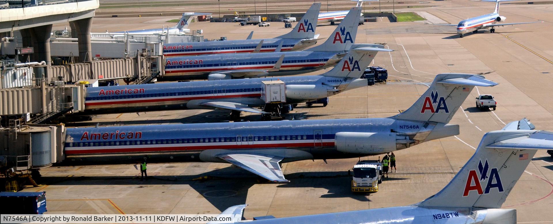 N7546A, 1990 McDonnell Douglas MD-82 (DC-9-82) C/N 53028, Gate D3  DFW