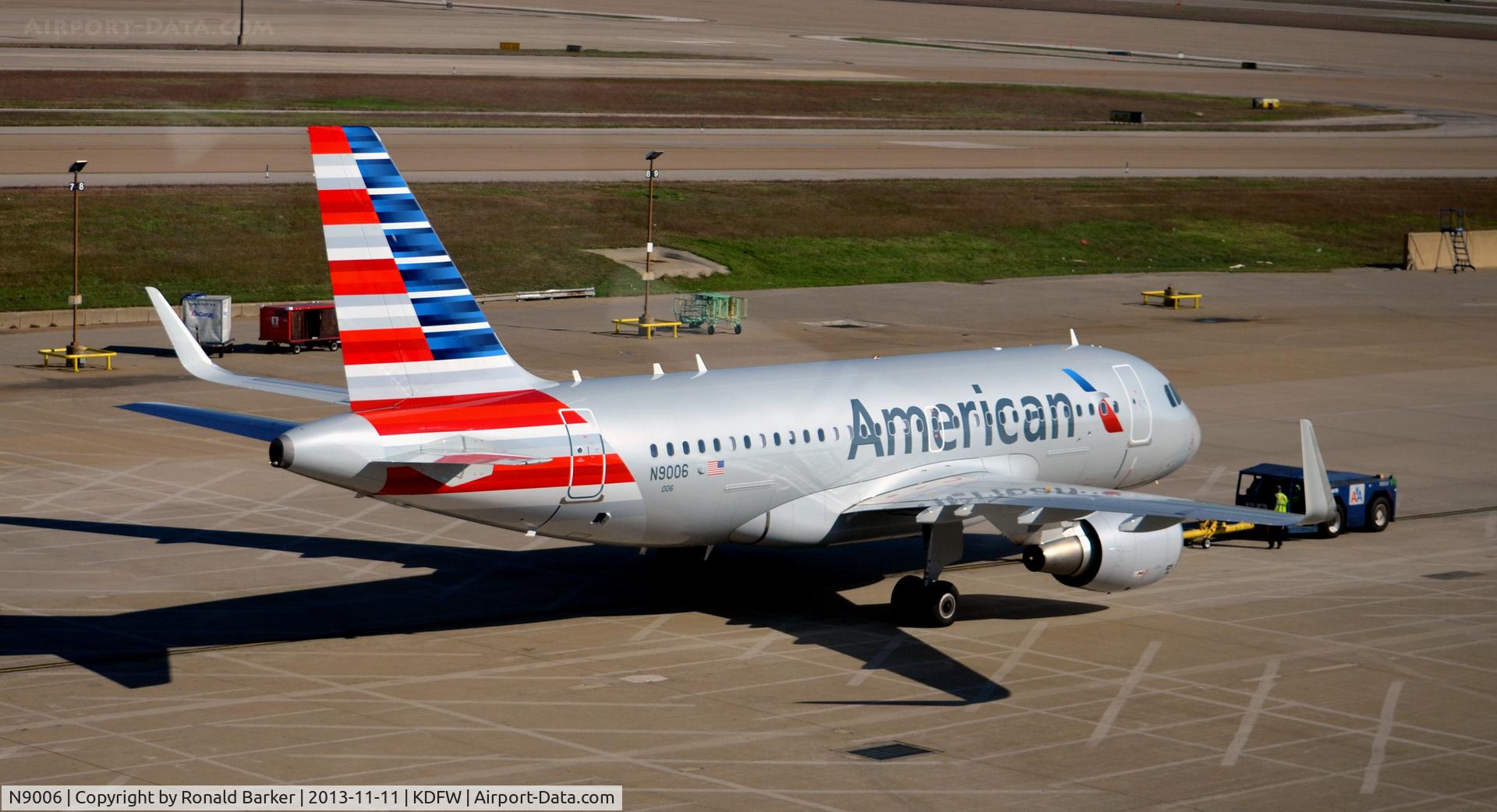 N9006, 2013 Airbus A319-115 C/N 5761, Towed DFW