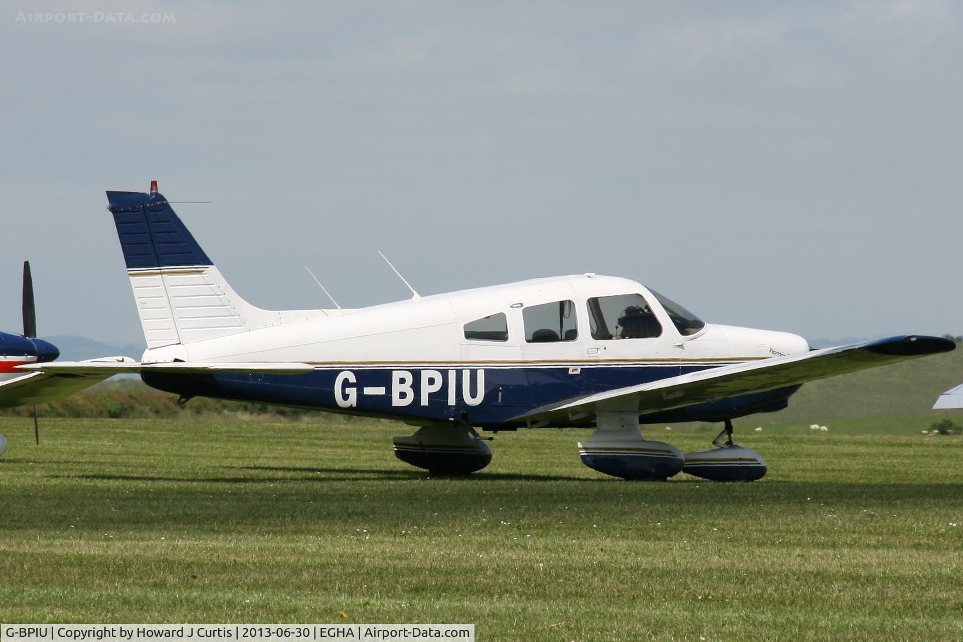 G-BPIU, 1979 Piper PA-28-161 Cherokee Warrior II C/N 28-7916303, Privately owned, at the Pooley's Day Fly-In.